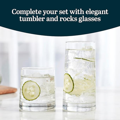 Libbey Cabos 16-Piece Rocks and Tumbler Glasses Set, Angled Glass Cups Set for Water, Juices, and More, Dishwasher-Safe Modern Glassware