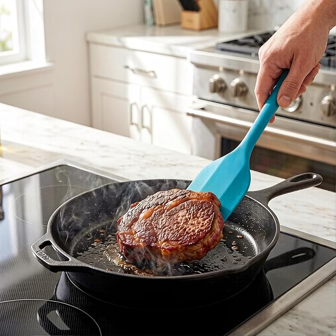 5 Pieces Silicone Spatula Set BPA Free Non Stick Rubber Spatula Heat Resistant Set Ideal for Baking Cooking Mixing Dishwasher Safe Kitchen Tools Multicolor