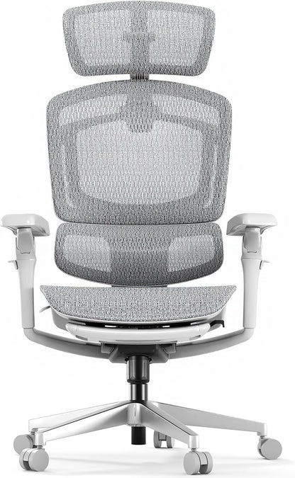 FLEXISPOT ErgoX-PRO Ergonomic Office Chair with Footrest Grey – AeroWeave 5.0 Mesh Seat, 5D Lumbar, 7D Armrests, 4D Headrest, 551LBS Capacity – Office, Gaming, Home