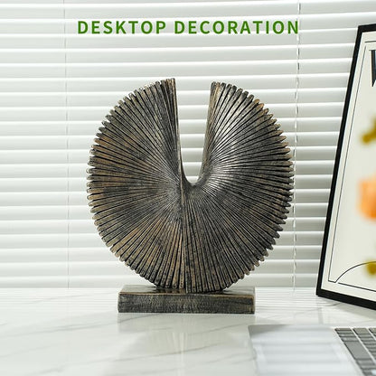 Modern Abstract Round Decorative Sculpture , Dining Living Room Desk Decor,Geometric Home Decor Statues,Shelf Top Decor Aesthetics,making it perfect for placing coffee tables or office shelves