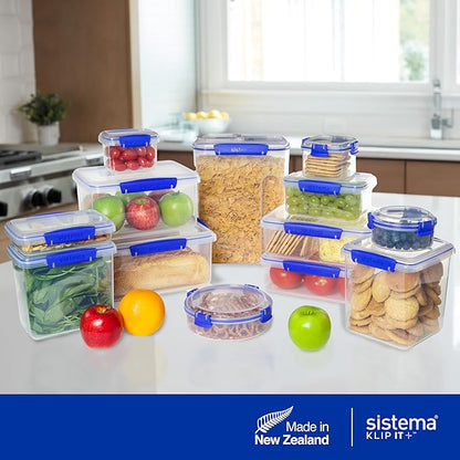 Sistema KLIP IT Large 7L Food Storage Container, Airtight & Stackable, Dishwasher, Freezer, & Microwave-Safe, BPA-Free
