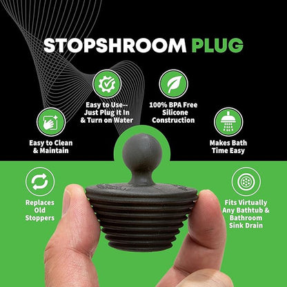 SinkShroom Ultra Revolutionary Bathroom Sink Drain Protector, Stainless Steel with Stopper