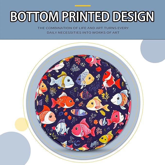 NUTAINLA Fish Laundry Basket Funny Cartoon Foldable Oxford Cloth Tote Bag Laundry Hamper Clothes Storage Bucket Toy Organizer For Bathroom/Laundry Storage/Bedroom 18.9x16.5 Inch