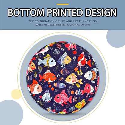 NUTAINLA Fish Laundry Basket Funny Cartoon Foldable Oxford Cloth Tote Bag Laundry Hamper Clothes Storage Bucket Toy Organizer For Bathroom/Laundry Storage/Bedroom 18.9x16.5 Inch