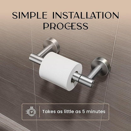 Day Moon™ - Toilet Paper Holder - Modern Roll Holder for Bathroom - 1 Pack - Wall Mount - Classic, Brushed Nickel
