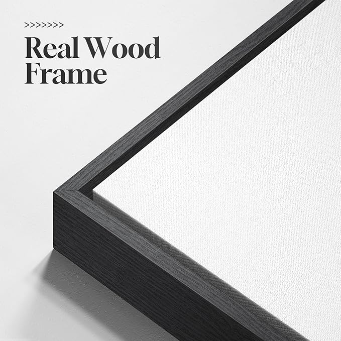 Framed Black and White Abstract Wall Art, Large Modern Minimalist Canvas Prints Paintings Artwork for Walls, Elegant Black Woman Silhouette Pictures for Living Room Dining Bedroom Wall Decor 24x36 In