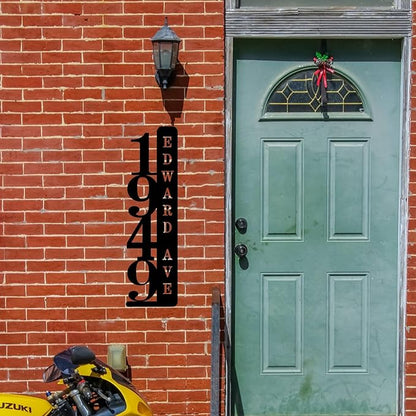 Personalized Vertical Address Plate,House Numbers Sign for Outside,Custom Metal Address Numbers for House Modern House Numbers,Street Name Address Sign,Great Housewarming Gifts Idea