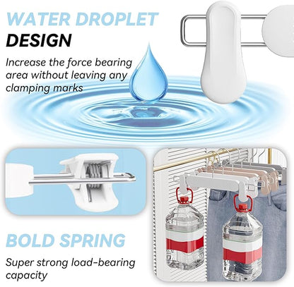 Plastic Skirt Pant Hangers with Clips for Women, Kids, Baby, Children, Toddler, Frosted Embossing Shorts Hanger Space-Saving with 360° Swivel Hook (15pcs White)