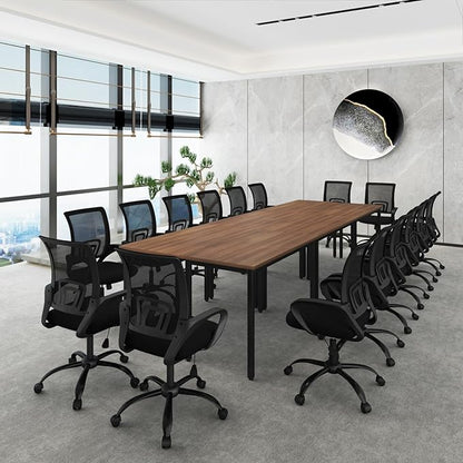 Bonzy Home Ergonomic Conference Room Chairs Set of 10, Rolling Office Chairs with Wheels, Mesh Computer Desk Chair with 360°Swivel, Height Adjustable, 10 Pack