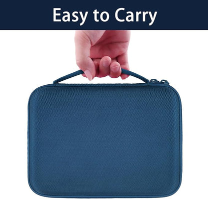 Label Printer Case Compatible with DYMO LetraTag LT-100H/LT-100H Plus Handheld Label Maker(Blue Case)