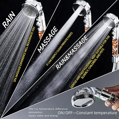 Filtered Shower Head with Handheld - High Pressure ShowerHead with Filters for Hard Water - Reduces Dry Itchy Skin, Easy Instal, 4 Modes, Water Saving, Durable, Detachable anti blocking