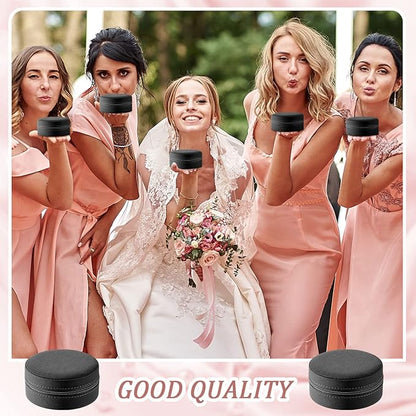 6 Pcs Travel Jewelry Case Bridesmaid Gift Boxes Jewelry Travel Organizer Small Round Jewelry Box Mini Storage PU Leather