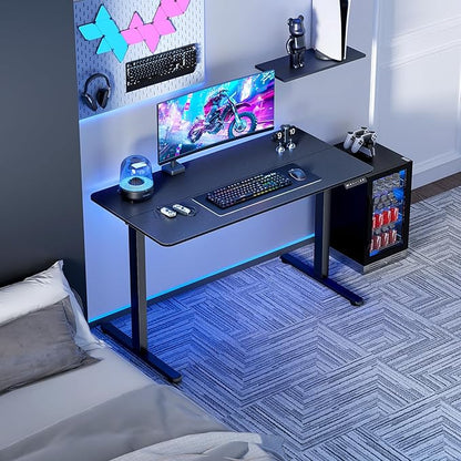 Electric Standing Desk Adjustable Height 40 x 24 Inch, Small Sit Stand Desk, Stand up Desk for Home Office, Computer Workstation (Spliced Desktop,Carbon Fiber Black)