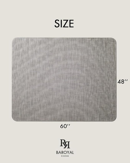 Baroyal Office Chair Mat for Hardwood Floor Under Desk Computer Rolling Chair Mat for Wood/Tile Floor Non-Slip Heavy Duty Desk Rug PVC Plastic Hard Floor Protector 48" x 60" (Soapstone)