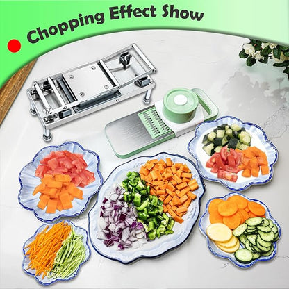 Vegetable Chopper, Veggie Chopper With 10 Blades, Onion Cutter with Container, Pro All-in-1 Food Dicer (10 Blades)