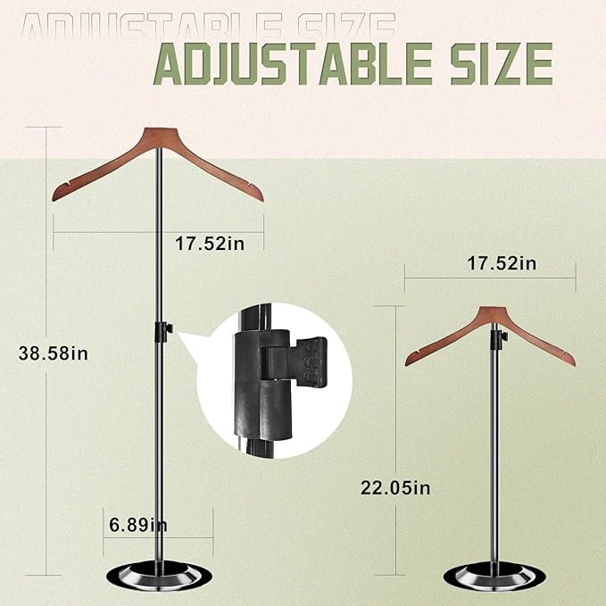 Shirt Display Stand 22-38in Adjustable Height, Shirt Display Shoulder Mannequin Stand Shirt Rack, T Shirt Display Stand for Clothing Vendors Shops Steaming Clothes Holder