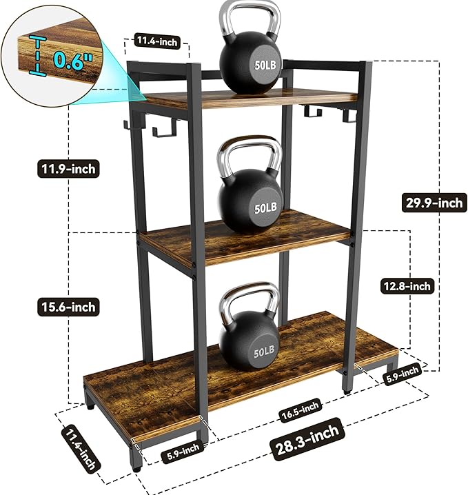 Aquzee Purse Shelf Storage, 3 Tier Stand Bag Organizer for Handbag Organizers, Backpack Storage with 4 Hooks for Holder, Large Purse Shelf for Closet, Home Living Room Bedroom Purse Storage Ideas