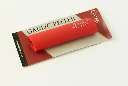 Cestari Silicone Garlic Peeler Roller Tube – Effortless Garlic Skin Remover for Home Cooks & Chefs – BPA-Free, Odor-Resistant, Dishwasher Safe Kitchen Tool – Fast, Mess-Free Prep – Red