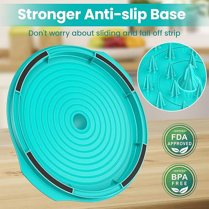 Chicken Shredder Tool Twist Large - 10'' Pro Meat Shredders for Chicken Breast,Visible Kitchen Gadgets Grinder Machine with Brush,Strong Anti-Slip Strip,Ergonomic Handle,BPA Free (Tiff-blue)