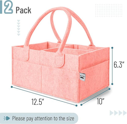 Mr. Pen- Baby Diaper Caddy Organizer, 2 Pack, Pink, Nursery Storage Bin and Car Organizer for Diapers and Baby Wipes