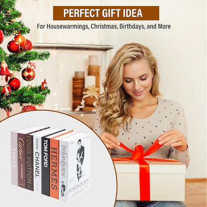 Suite Large | 7 PCS Faux Decorative Books for Home Decor | Not Real Books (Cardboard Boxes) | Coffee Table, Bookshelf & Shelf Styling Display Props for Living Room, Office