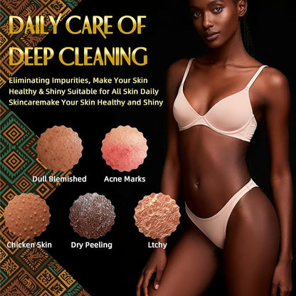UJFQBH 3 Pieces African Bath Sponge African Net Long Net Bath Sponge Exfoliating Shower Body Scrubber Back Scrubber Skin Smoother,Great for Daily Use (Pink,Yellow,Purple)