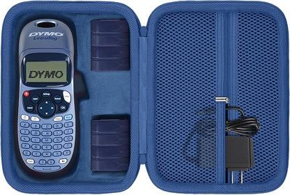 Label Printer Case Compatible with DYMO LetraTag LT-100H/LT-100H Plus Handheld Label Maker(Blue Case)