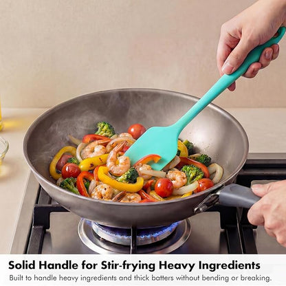 3 Pieces Silicone Spatula Set: Ironberry 600ºF Heat Resistant Food Grade Cooking & Baking Utensils, Kitchen Flexible Nonstick Rubber Scraper for Scraping, Mixing, Scrambling, Flipping (Multicolor 4)