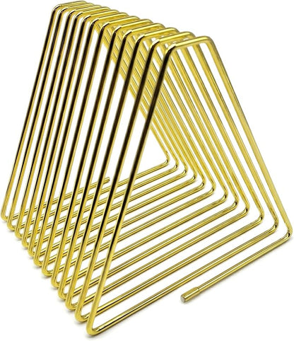 Gold Expandable Bookends, 11-Section, 2"-23.6" | 11 Slot Extra Large Book Rack, Telescoping Desktop Organizer, Metal Construction, For Magazine Vinyl Record Stand
