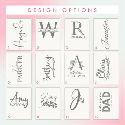 Personalized Tumbler with Engraved Name - 12 Designs, 20 Oz Coffee Tumbler with Slider Lid, Rose Gold, Double Wall Insulated - Custom Gifts for Women