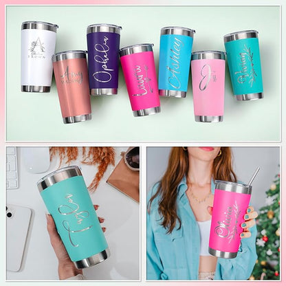 Be Burgundy Personalized Tumbler with Engraved Name - 12 Designs, 30 Oz Coffee Tumbler with Slider Lid, Purple, Double Wall Insulated - Gift for Women, Mom, Personalized Birthday Gift for Her