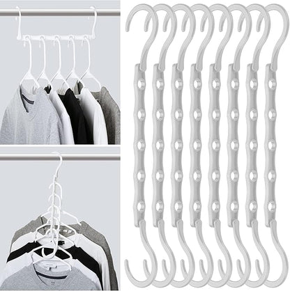 Mr. Pen- Space Saving Hangers, 8 pcs, 360° Rotating Hooks, Magic Cascading Hanger Organizer with 5 Enclosed Slots, Closet Organizers and Storage for Clothes, College Dorm Room Essentials
