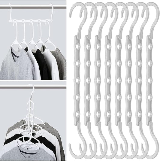 Mr. Pen- Space Saving Hangers, 8 pcs, 360° Rotating Hooks, Magic Cascading Hanger Organizer with 5 Enclosed Slots, Closet Organizers and Storage for Clothes, College Dorm Room Essentials