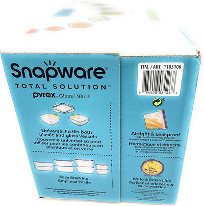 Snapware 18-piece Pyrex Glass Food Storage Set (Purple & Blue)