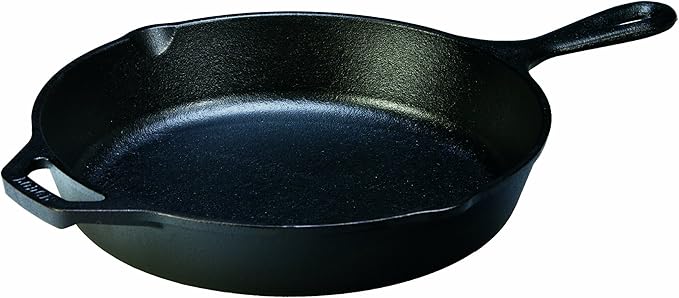 Lodge Seasoned Cast Iron Skillet - PFAS-Free, Non-Toxic Cookware - Use with an Oven, Stove, Grill, or Campfire - Naturally Non-Stick & Oven Safe - 10.25 Inches