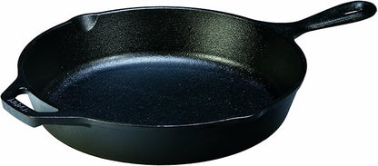 Lodge Seasoned Cast Iron Skillet - PFAS-Free, Non-Toxic Cookware - Use with an Oven, Stove, Grill, or Campfire - Naturally Non-Stick & Oven Safe - 10.25 Inches
