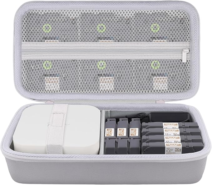 Label Printer Case Compatible with Brother P-Touch Cube Color PTP300BT Smartphone Label Maker(Gray Case)