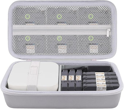 Label Printer Case Compatible with Brother P-Touch Cube Color PTP300BT Smartphone Label Maker(Gray Case)