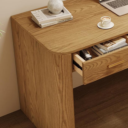 Maggym 60” Modern Writing Desk with 3 Storage Drawers, Home Office Computer Desk for Study, Workstation Table for Bedroom & Living Room