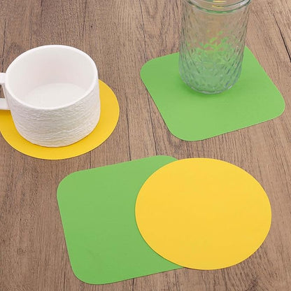 4pcs Rubber Jar Opener, 2 Round & 2 Square Rubber Bottle Opener Pads Non-Slip Texture Jar Lid Remover for the Elderly & Users with Weak Hands