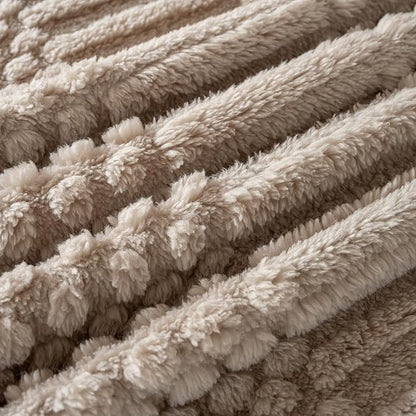 60x80 Inch Brown Twin Blanket - Soft & Fluffy Fleece, Neutral Tan Color, Cute & Aesthetic, Perfect for Sofa, Couch, Chair, Bed, Living Room & Bedroom, All-Season Use, Plush & Cozy Decorative Blanket