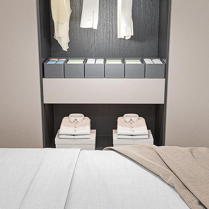 4 PACK Sock Underwear Drawer Organizer Dividers, Collapsible Cabinet Closet Storage Boxes for Clothes, Socks, Lingerie, Underwear, Tie, Belt,Bedroomedroom