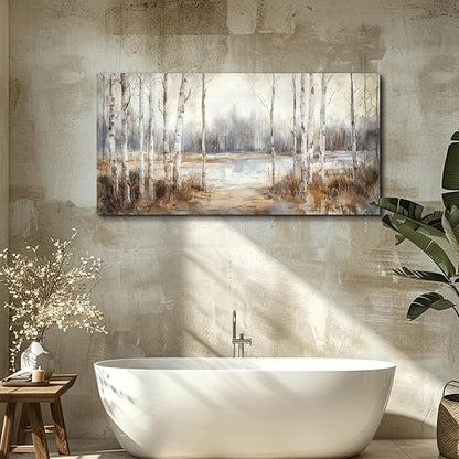 QIYILEXWART Large Wall Art For Living Room Canvas Wall Decor For Bedroom Field Scenery Watercolour Wall Painting Office Decorations Stretched And Framed Wall Pictures Artwork Ready To Hang Home Decor