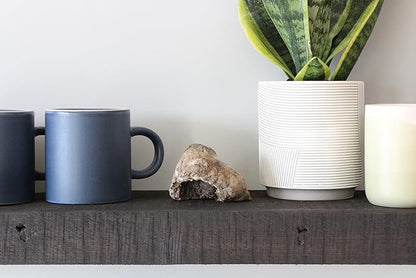 Urban Legacy Reclaimed Barnwood Planks | Floating Shelves for Wall w/Flush Mount Shelf Bracket Set Included | Set of 2 (Coffee Bean, 30"x7"x 2")