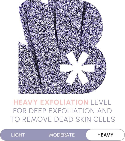 Brooklyn Botany Exfoliating Gloves for Bath and Shower – Heavy Duty Exfoliating Body Scrubber for Massage and Dead Skin Remover for Body – 1 Pair