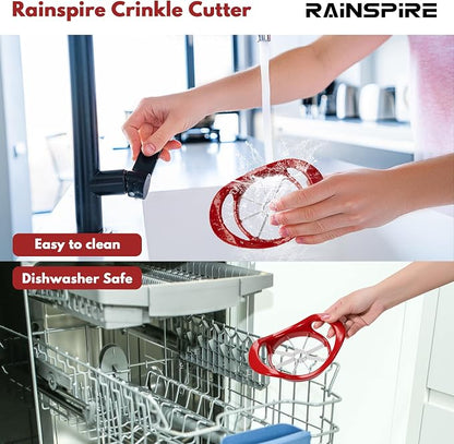 Rainspire Apple Cutter 8 Slices, 8 Blade Apple Slicer and Corer, Apple Corer Tool with Stainless Steel Blades, Super Sharp Fruit Cutter Fruit Slicer (Red)