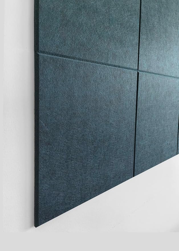 Dark Green Bulletin Board | Large Cork Boards Alternative for Walls | Felt Cork Board for Office, Home & Classroom | Green Office Classroom Supplies | Felt Wall Tiles (12-Pack) | Emerald
