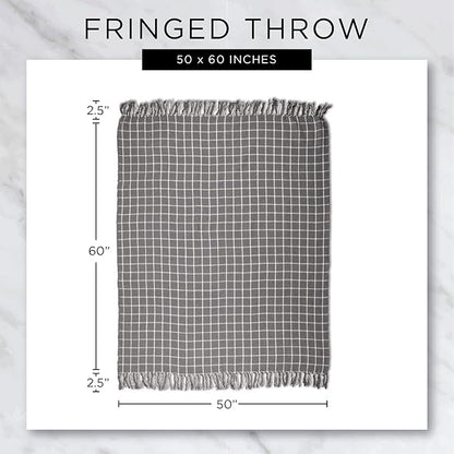 DII Diamond Throw Collection Woven Cotton, 50x60, Barn Red