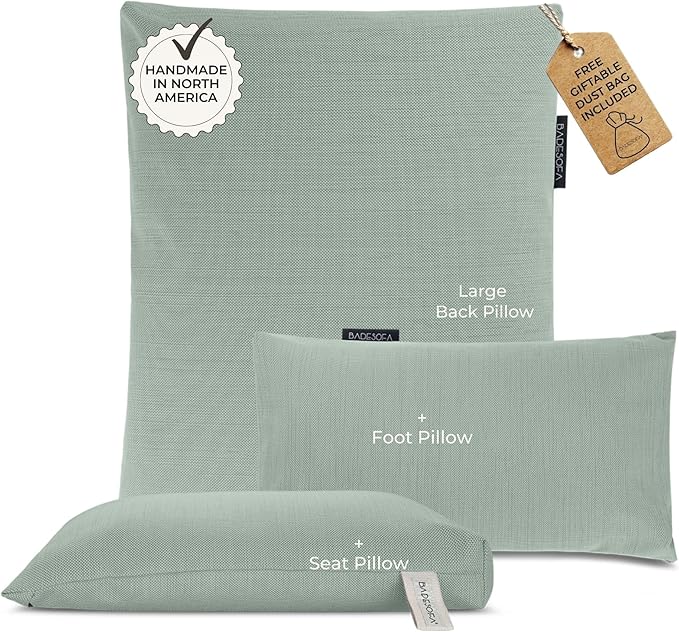BADESOFA® Luxury Bath Pillows for Tub Full Body Set - 3-Piece Bath Pillow Set with Premium Materials & CleanDry+ - Bathtub Pillows for Head and Neck Support - Tub Pillow for Bathtub in Green
