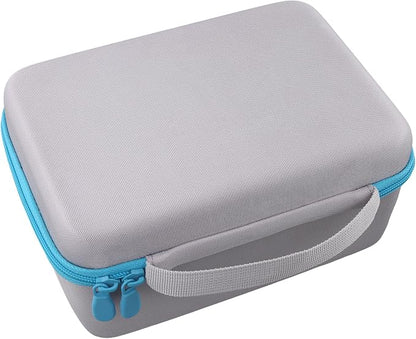 Label Printer Case Compatible with Brother P-Touch PT-N20/PT-N25BT/PT-N25BTV3 Personal Desktop Label Maker(Gray Case,Blue Zipper)